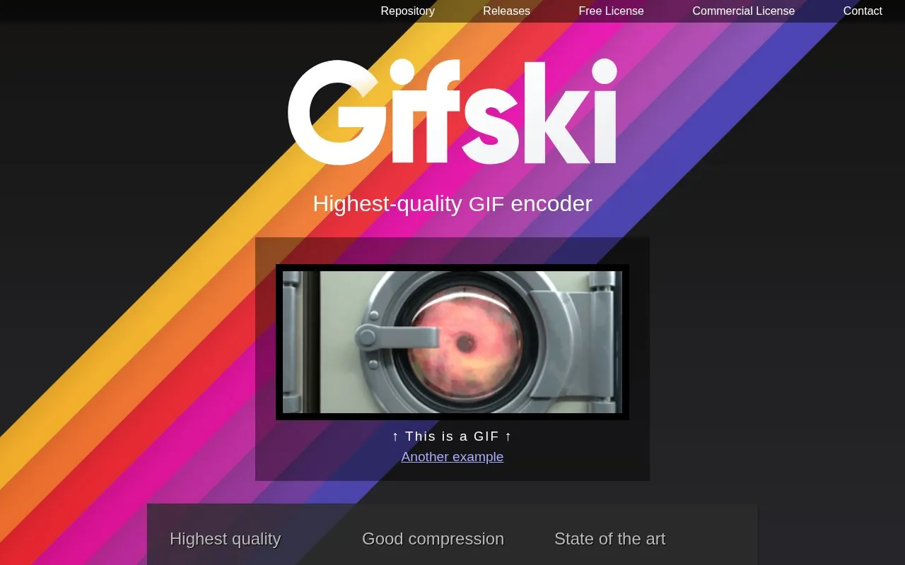 Gifski homepage screenshot