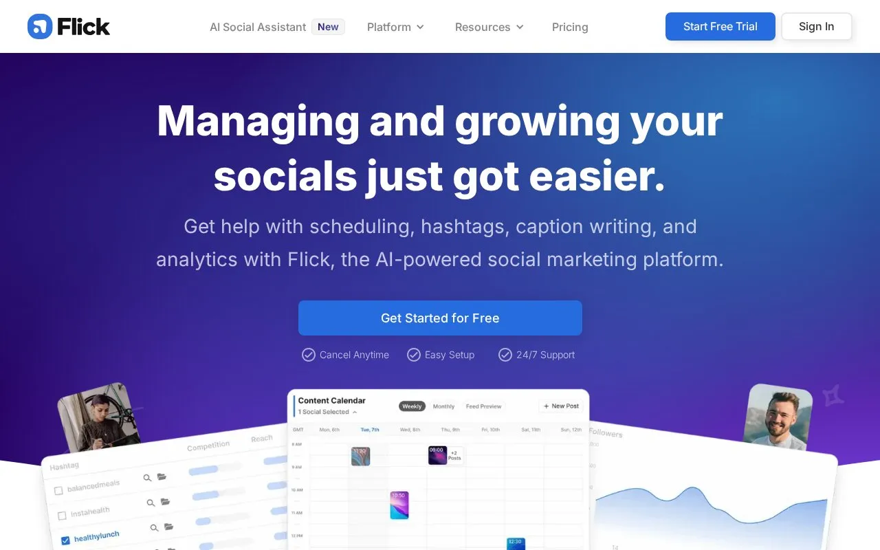 Flick homepage screenshot