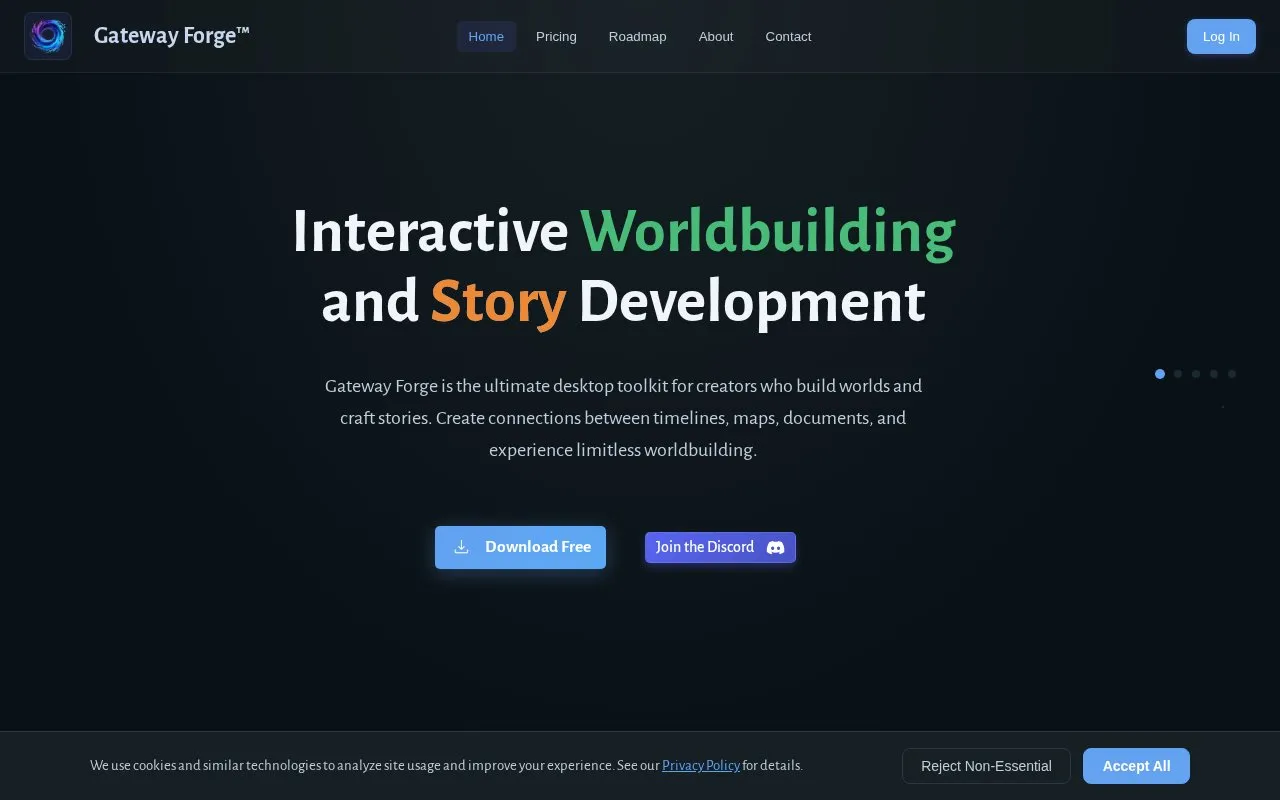 Gateway Forge homepage screenshot