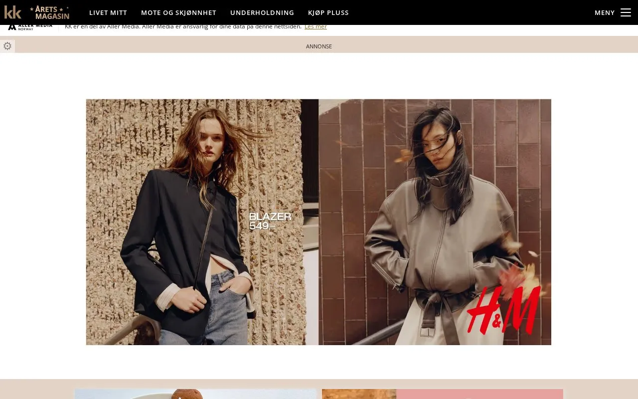 KK homepage screenshot