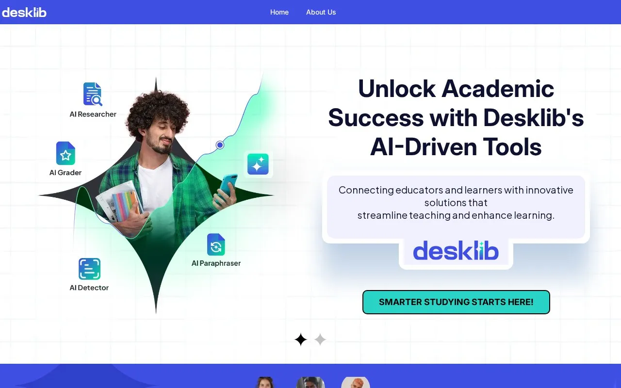 Desklib homepage screenshot
