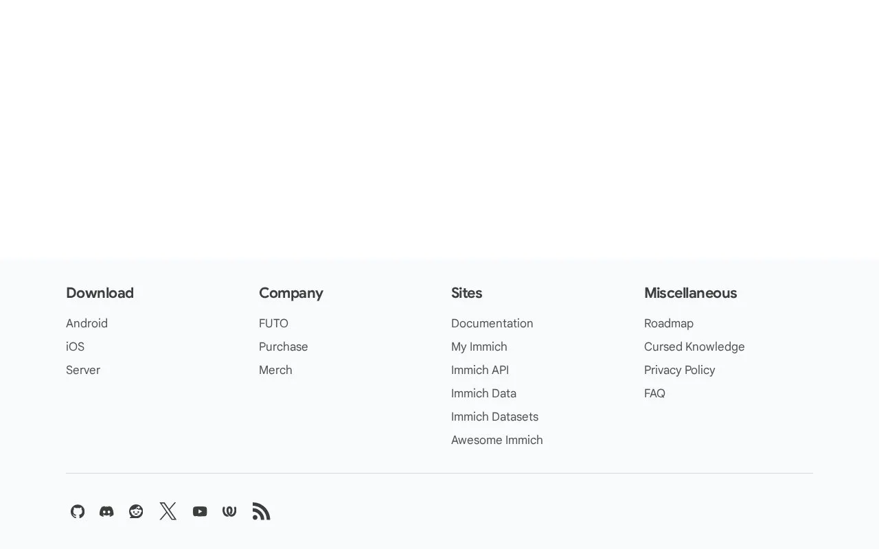 Immich homepage screenshot