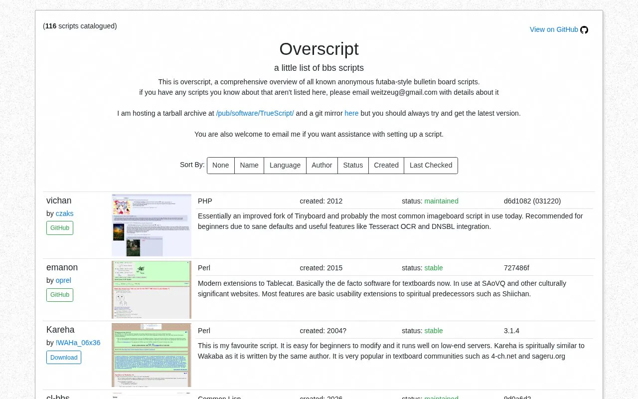overscript homepage screenshot