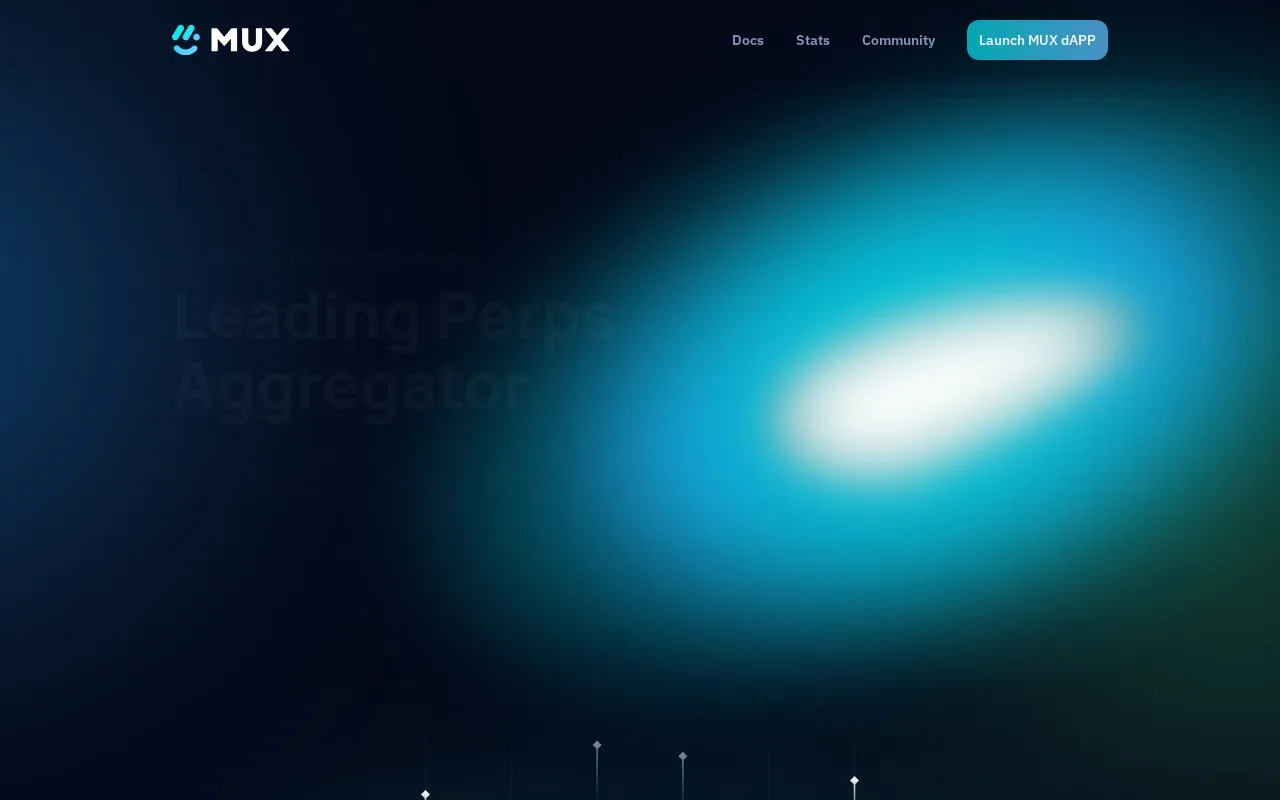 MCDEX homepage screenshot