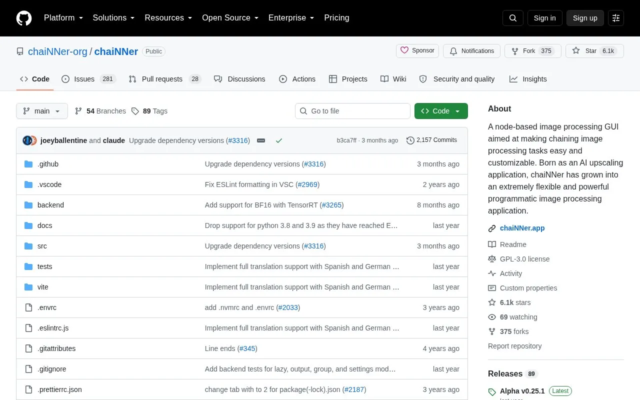 Chai Nner homepage screenshot