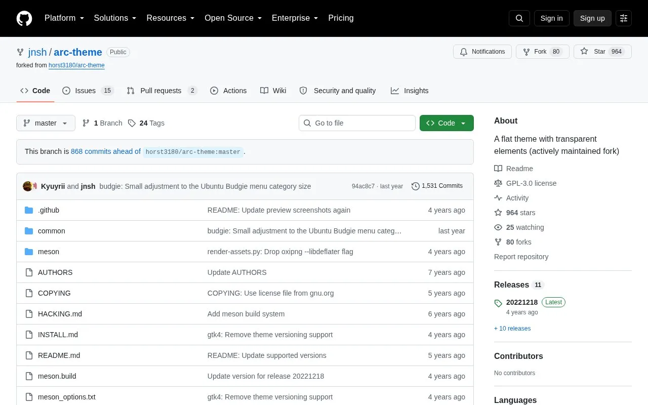 Arc homepage screenshot