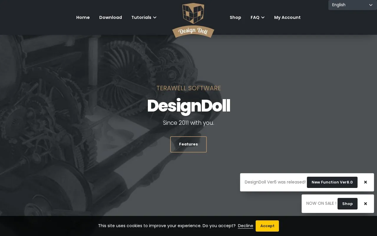 DesignDoll homepage screenshot