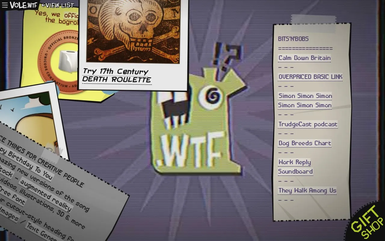 VOLE.wtf homepage screenshot