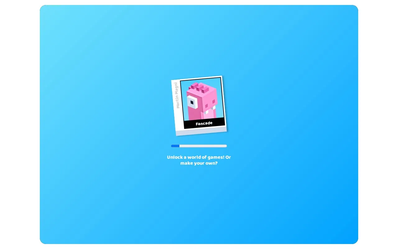 Fancade homepage screenshot