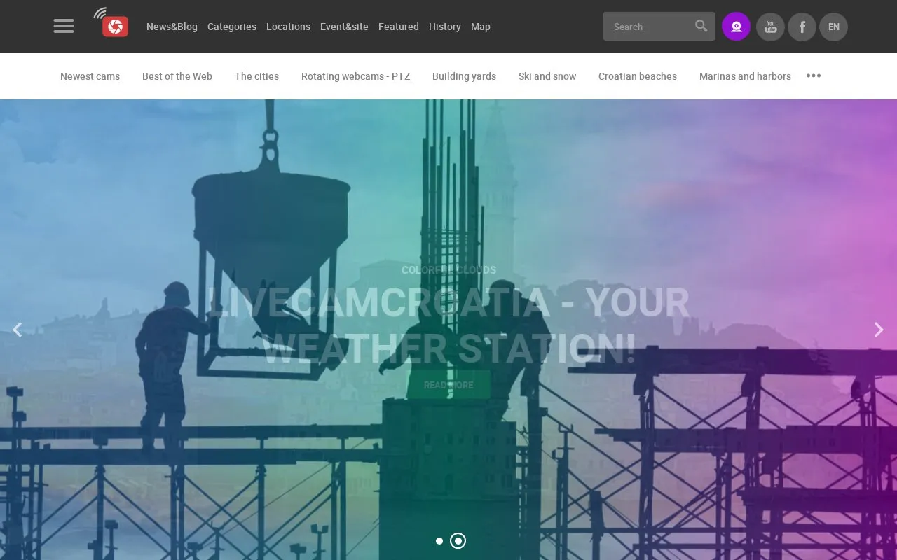 LiveCam Croatia homepage screenshot