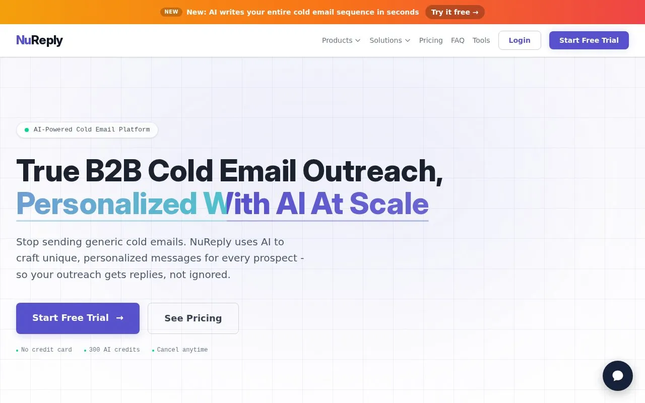 NuReply homepage screenshot