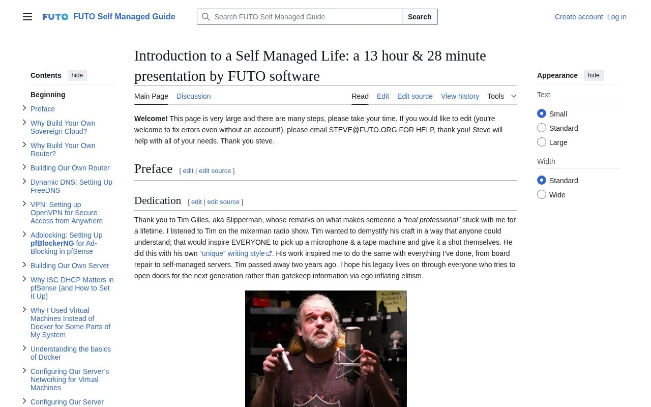 Self Managed Life homepage screenshot