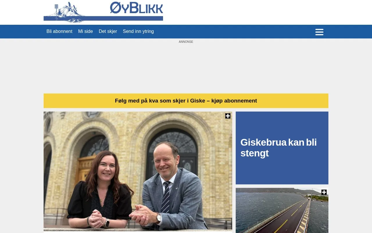 Øy-Blikk homepage screenshot