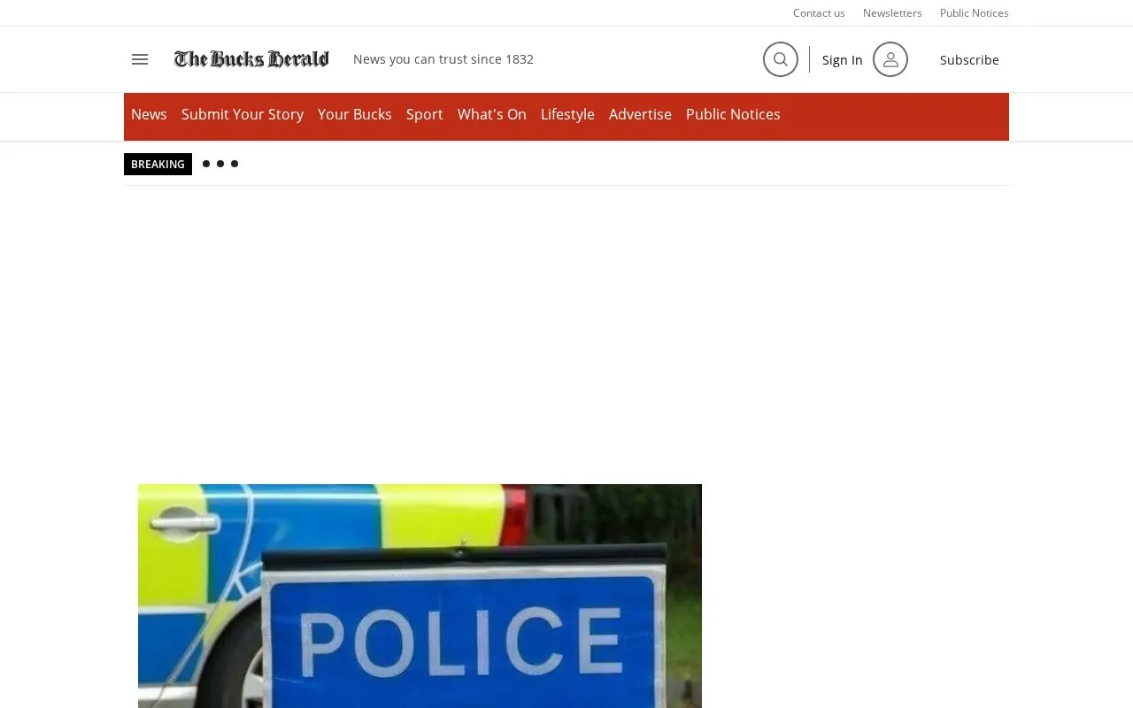 Bucks Herald homepage screenshot