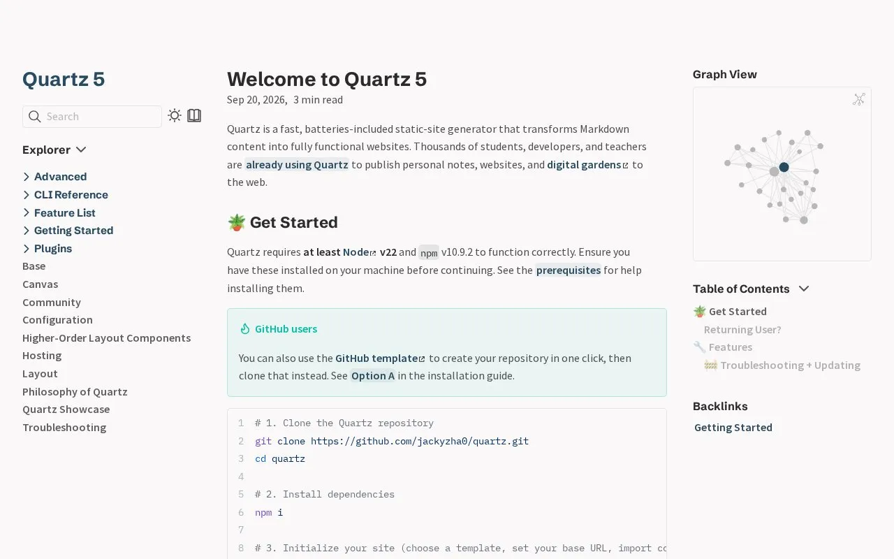 Quartz homepage screenshot
