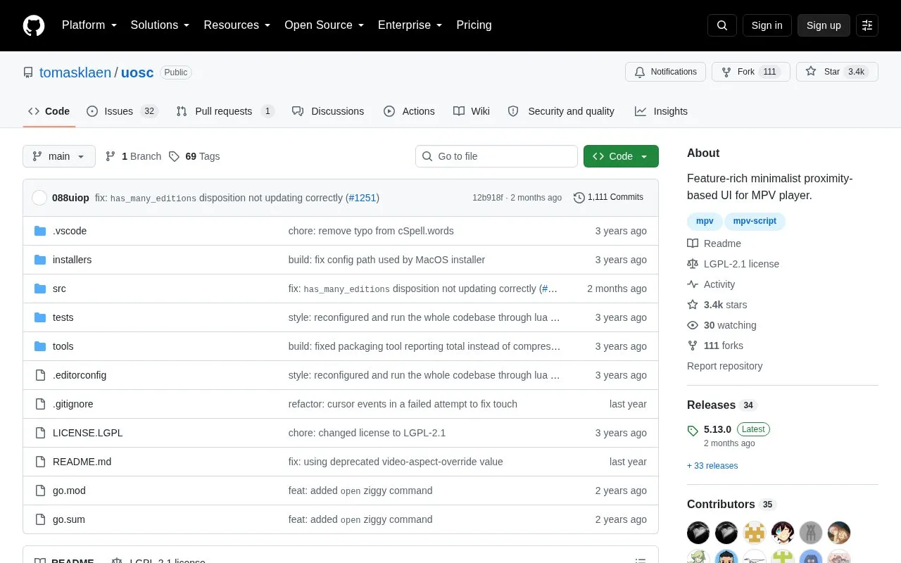 Improved UI homepage screenshot