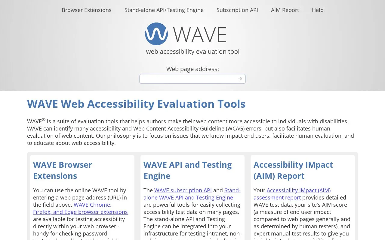 Wave homepage screenshot