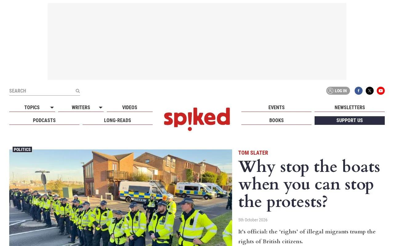 Spiked homepage screenshot