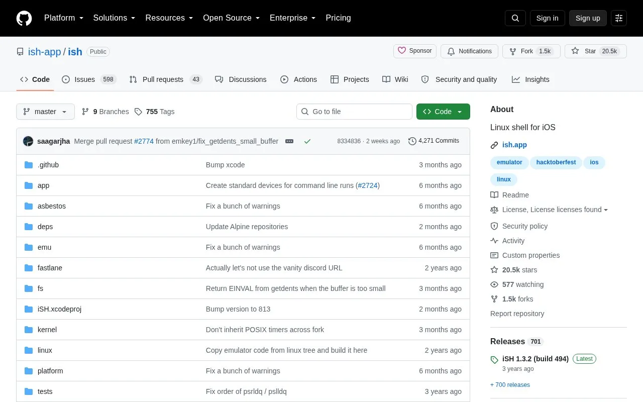 Ish homepage screenshot