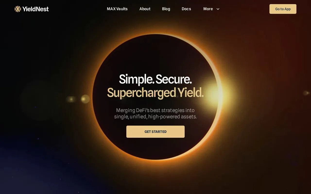 YieldNest homepage screenshot