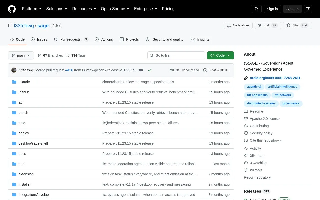 SAGE homepage screenshot