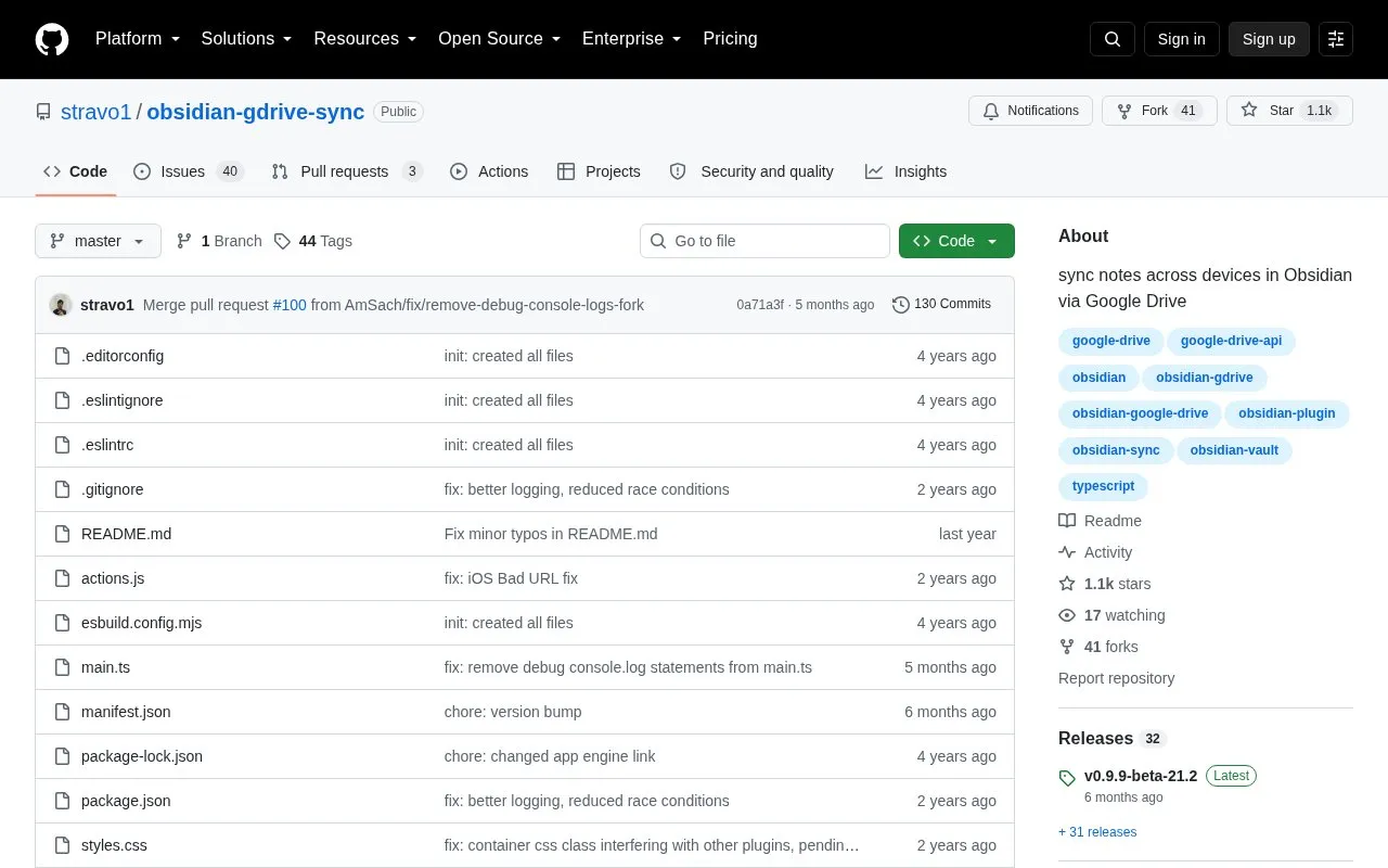 Google Drive Sync homepage screenshot