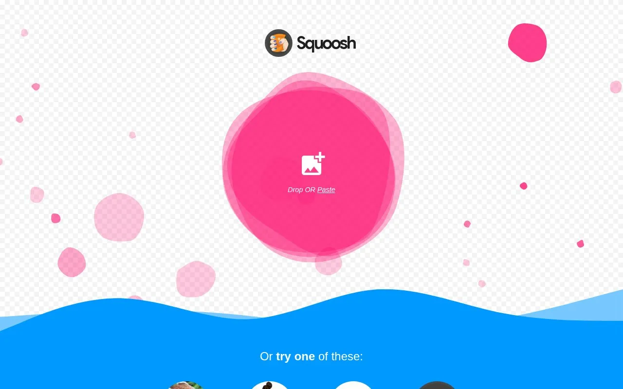 Squoosh homepage screenshot