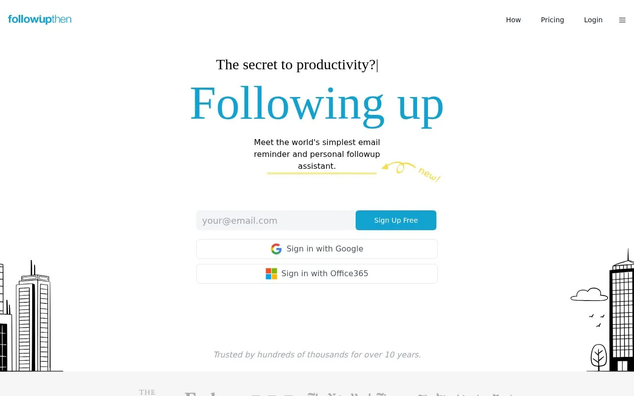 FollowupThen homepage screenshot