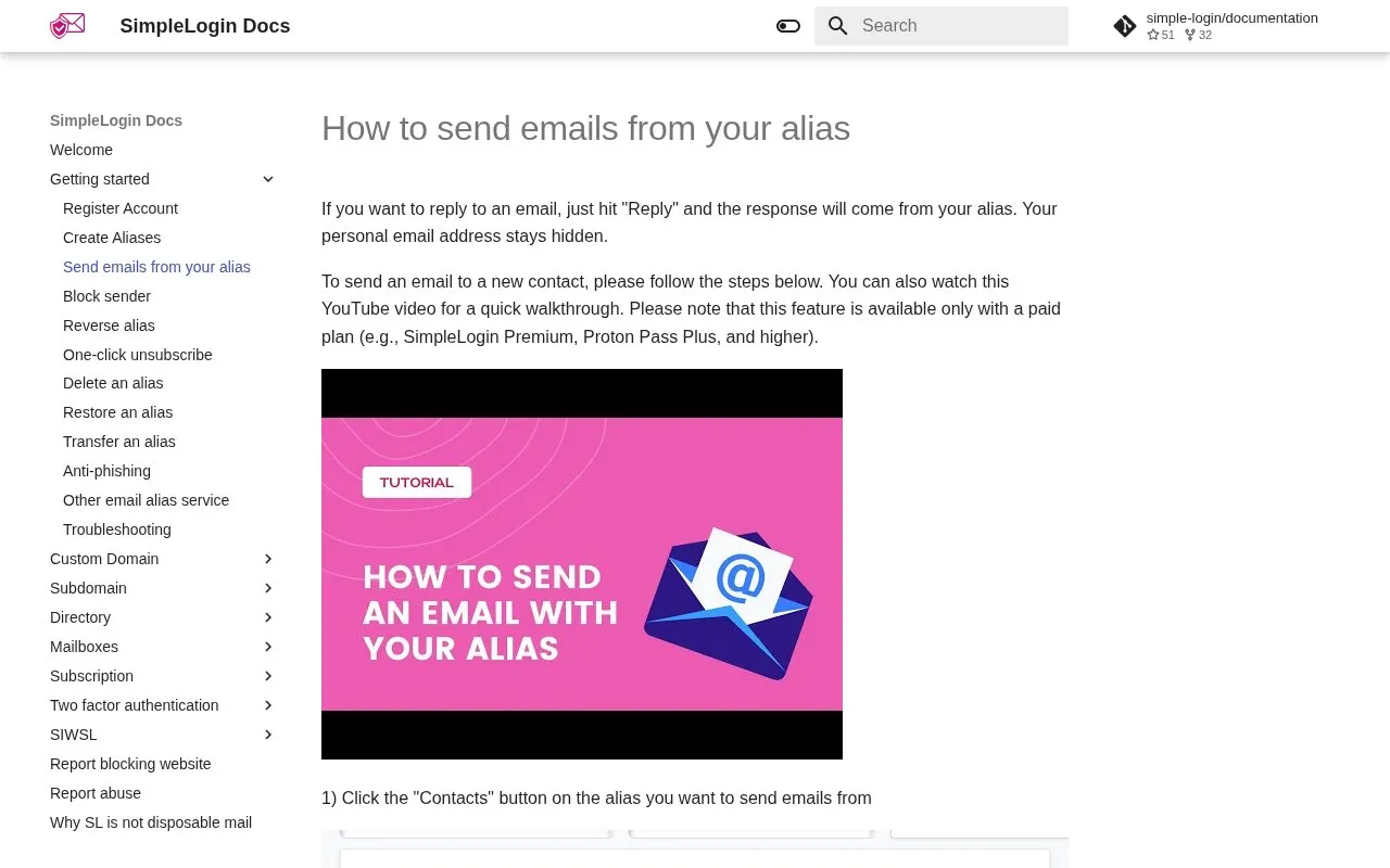 Send Email homepage screenshot