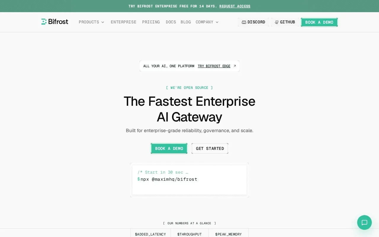 Maxim AI homepage screenshot
