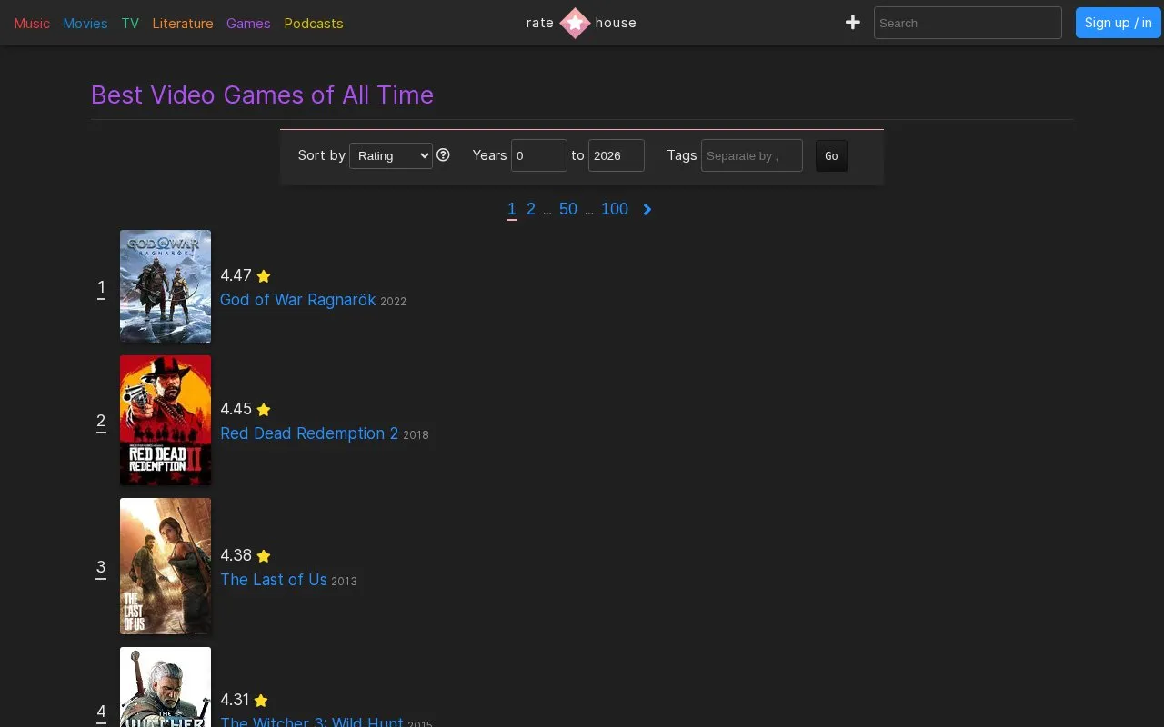 rate.house homepage screenshot