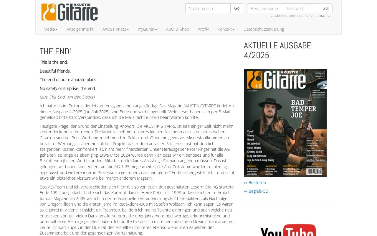 Akustik Gitarre homepage screenshot