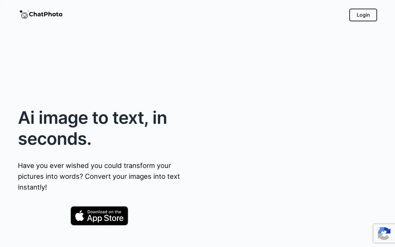 ChatPhoto homepage screenshot