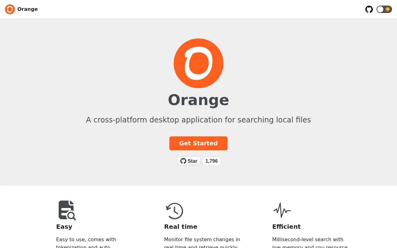 Orange homepage screenshot
