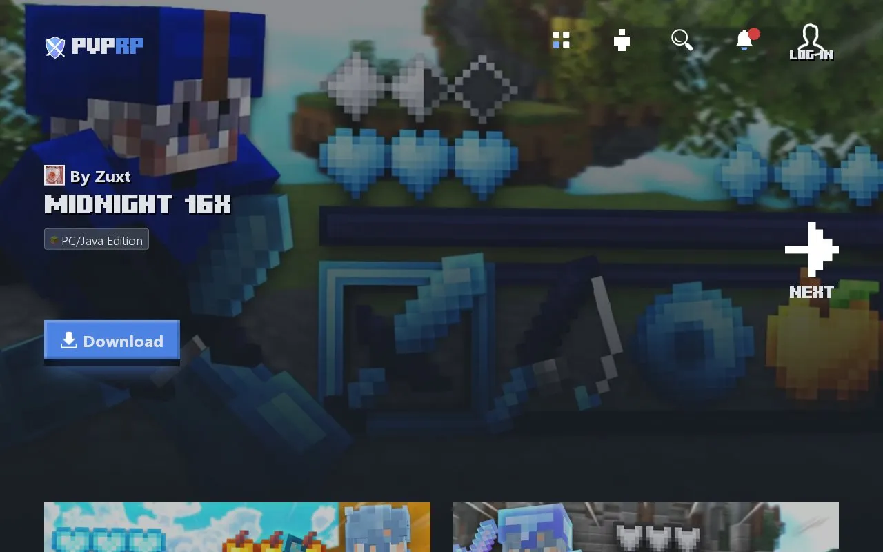 PVPRP homepage screenshot