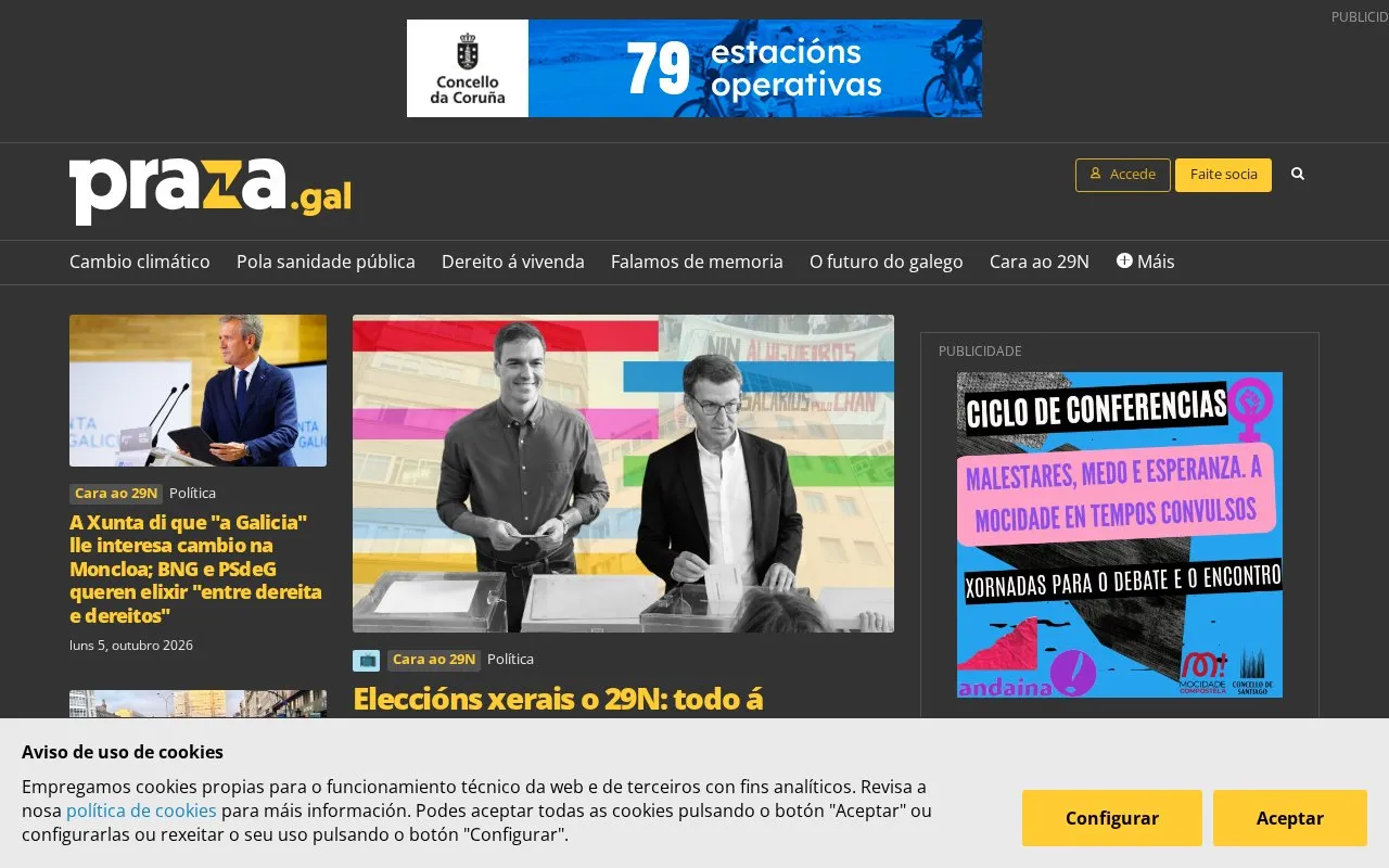 praza.gal homepage screenshot