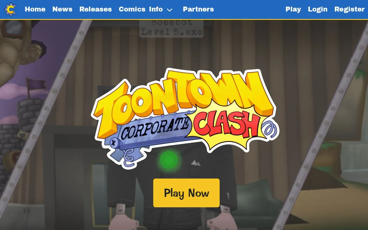 Corporate Clash homepage screenshot