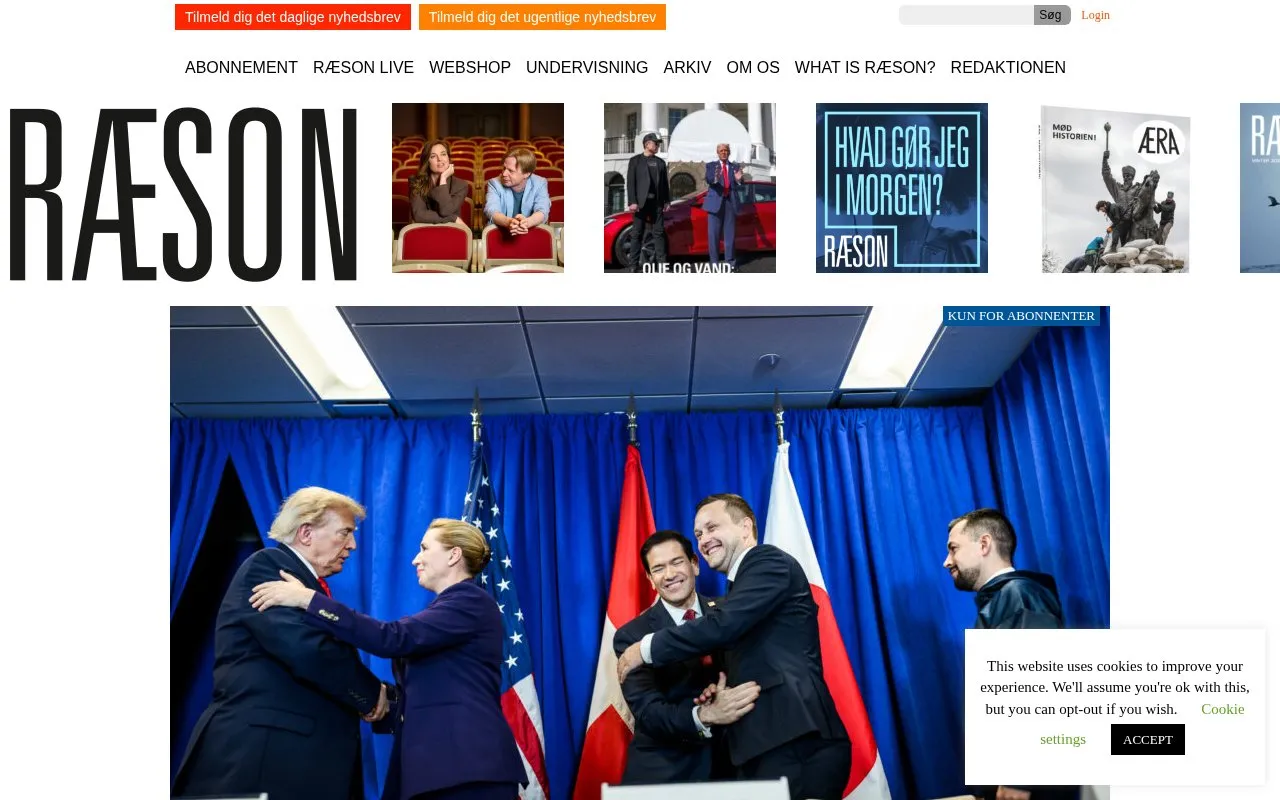 RÆSON homepage screenshot