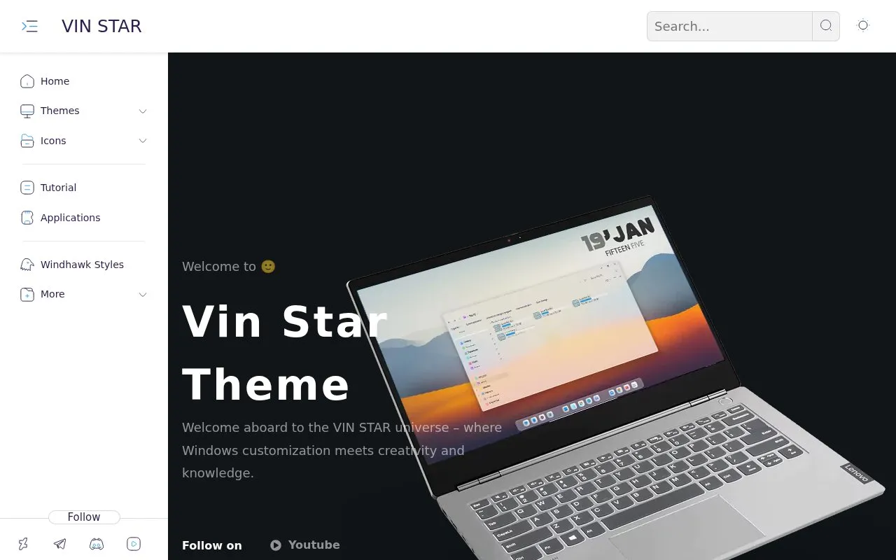 Modern Style homepage screenshot