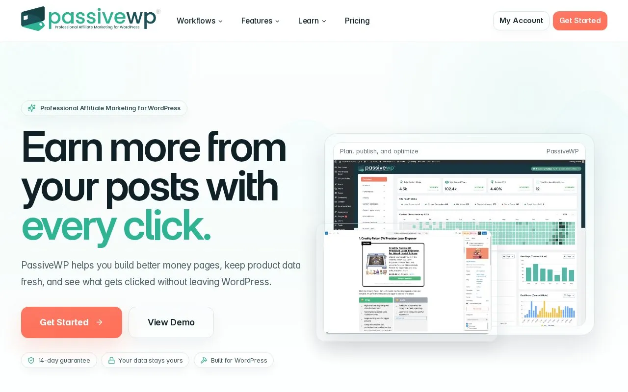 PassiveWP homepage screenshot