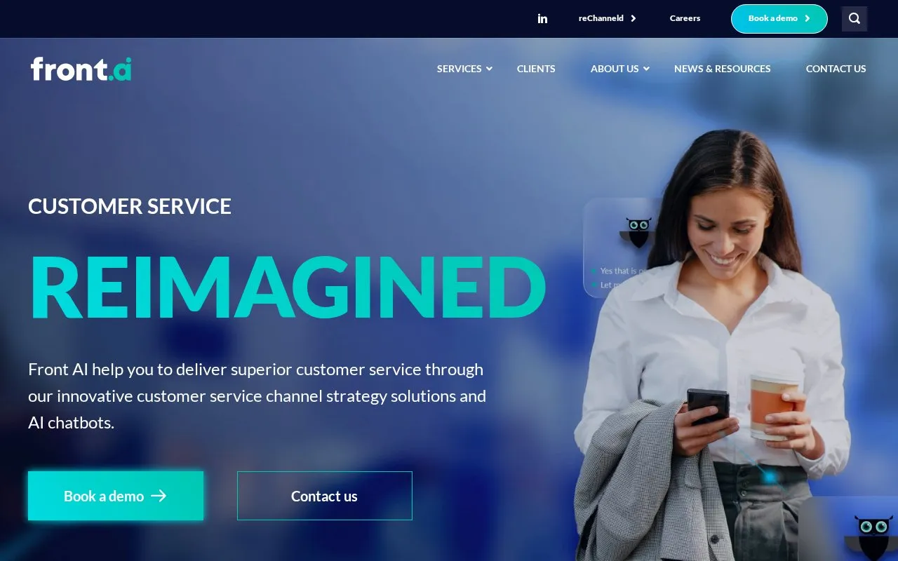 Front AI homepage screenshot