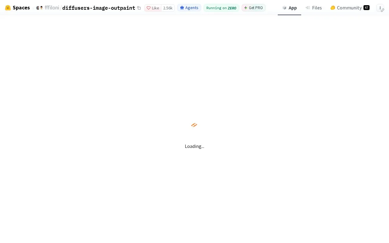 Diffusers Image Outpaint homepage screenshot