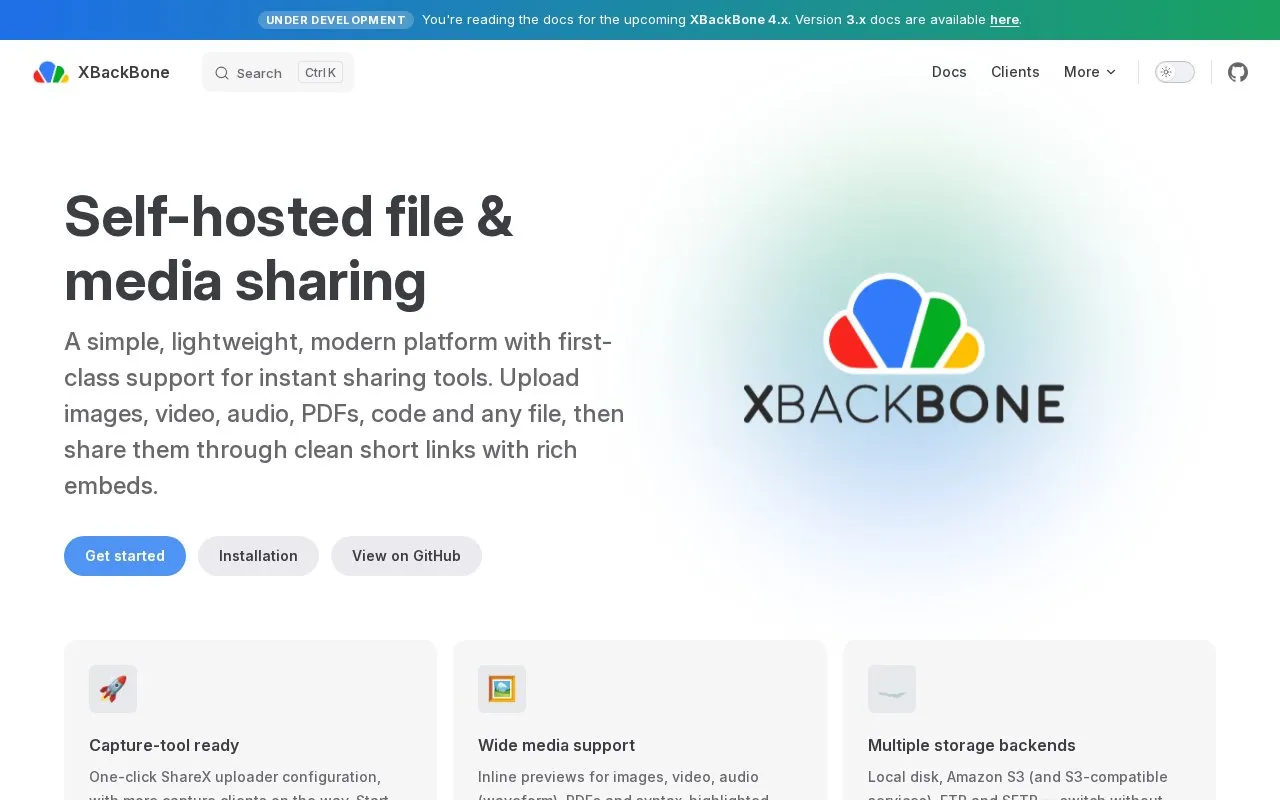 File Manager homepage screenshot