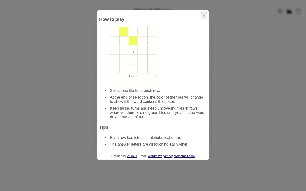 WordMaze homepage screenshot