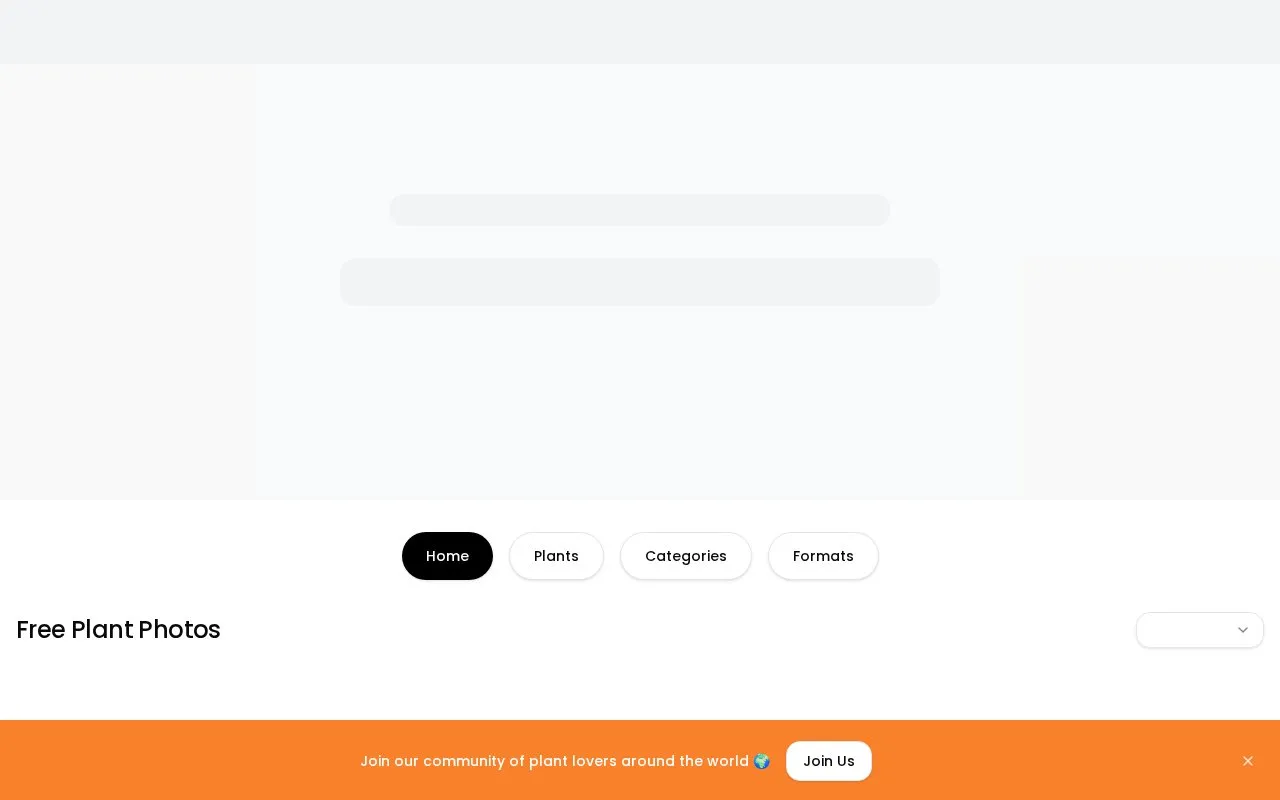 PlantPhotoAI homepage screenshot