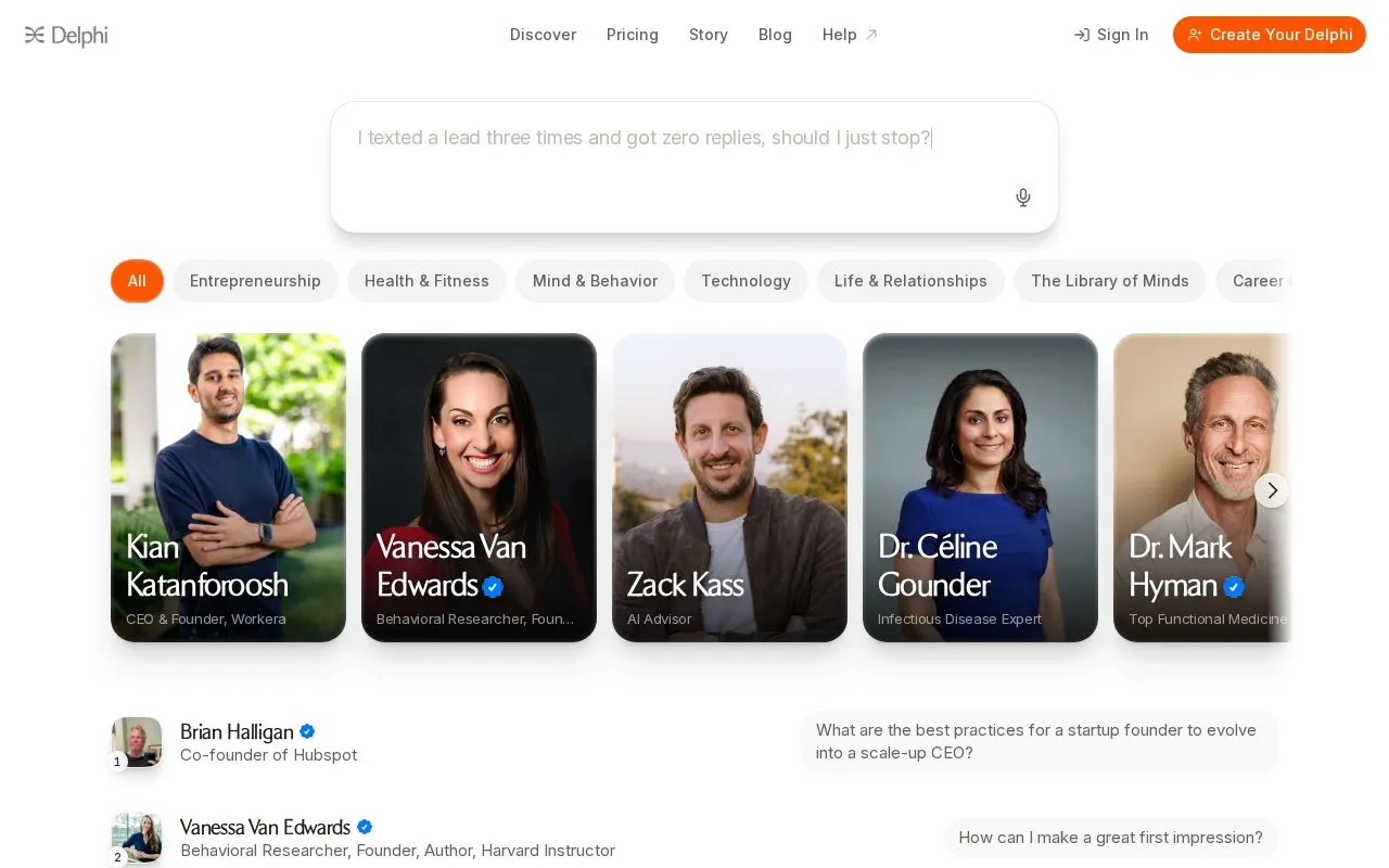 Delphi homepage screenshot