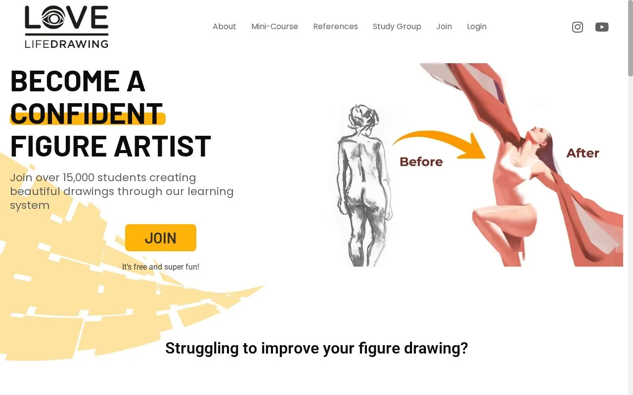 LoveLifeDrawing homepage screenshot