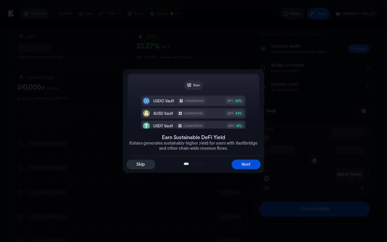 Katana Pre-Launch homepage screenshot