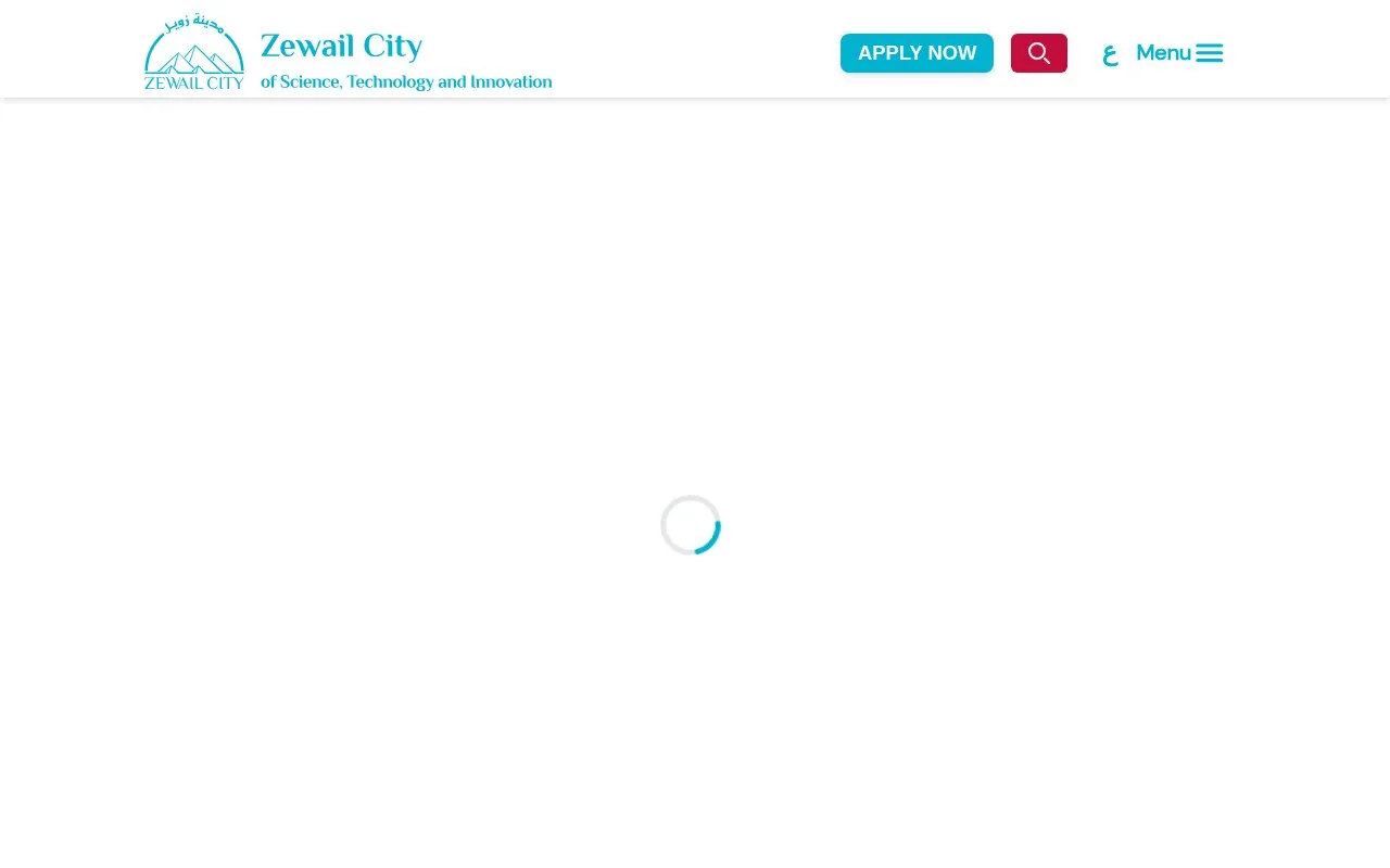 Zewail City of Science and Technology homepage screenshot