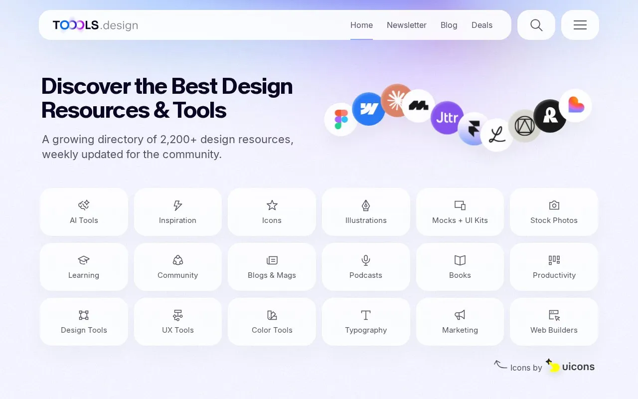 Toools.design homepage screenshot